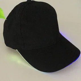 Fashion Led Light Up Peaked Baseball Cap Cotton Flash Glowing Hat For Men Women