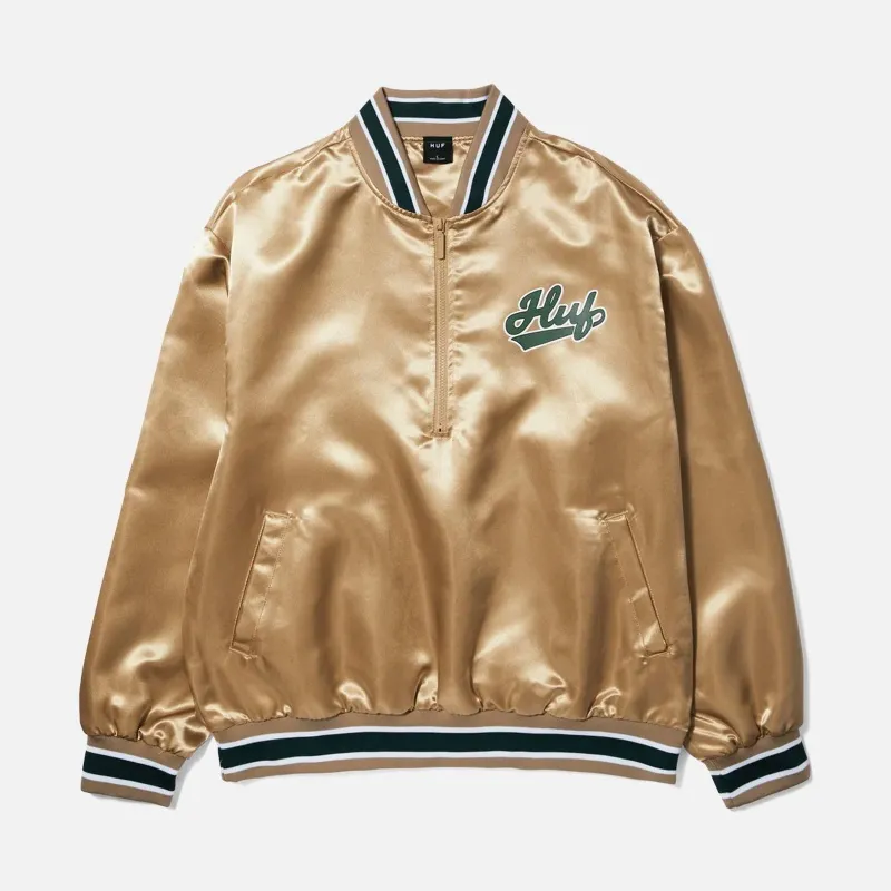 HUF Pop Fly Satin Baseball Jacket JK00419-TAN