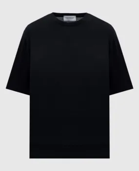 John Smedley Honor black wool top