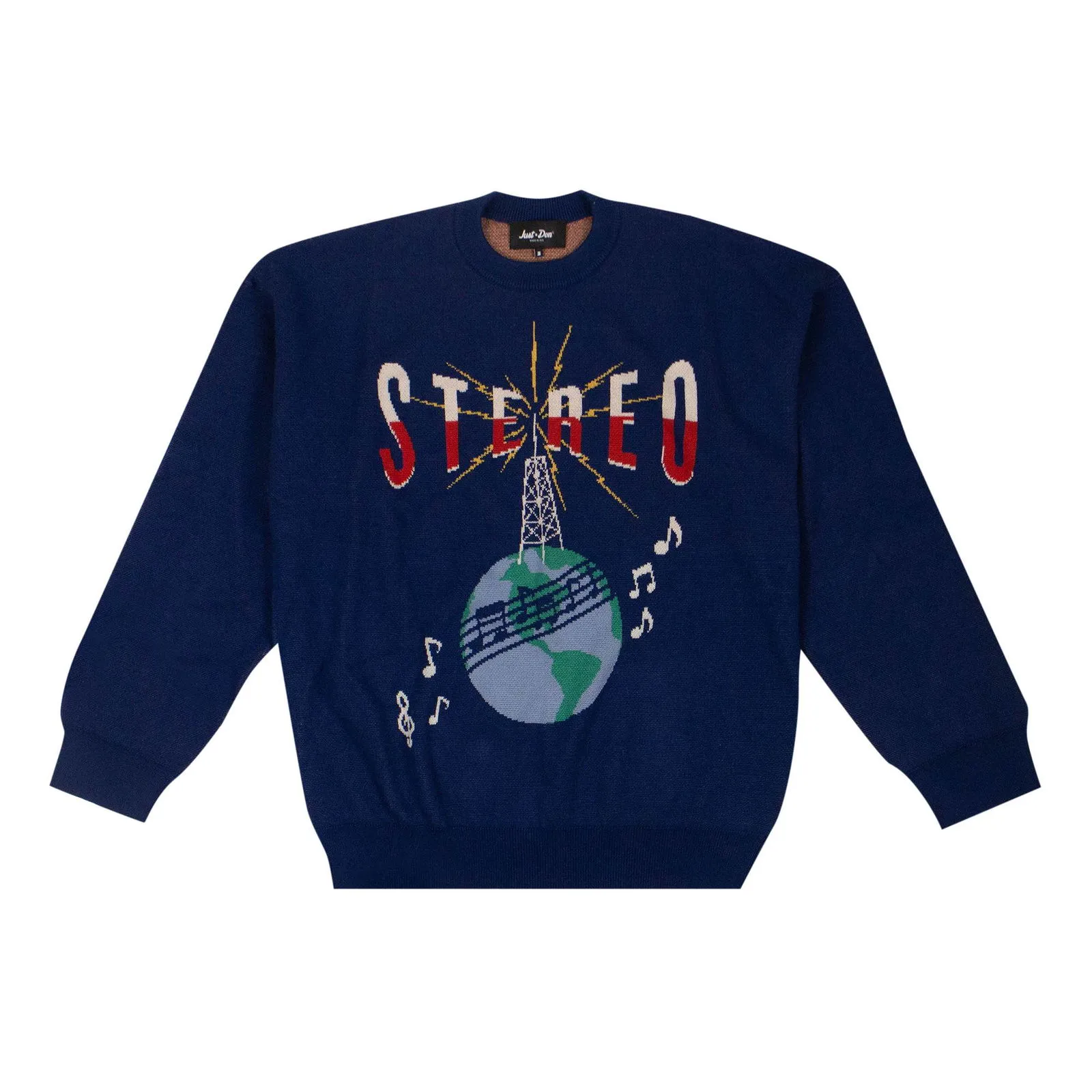 Just Don Sound Globe Pullover Sweater