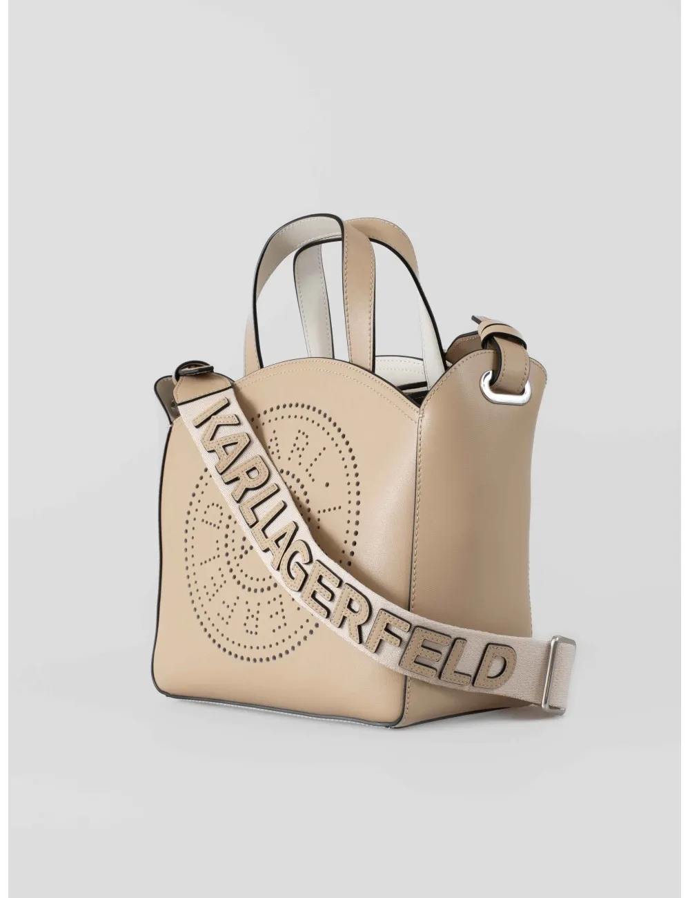 Karl Lagerfeld K/CIRCLE SMALL TOTE PERFORATED