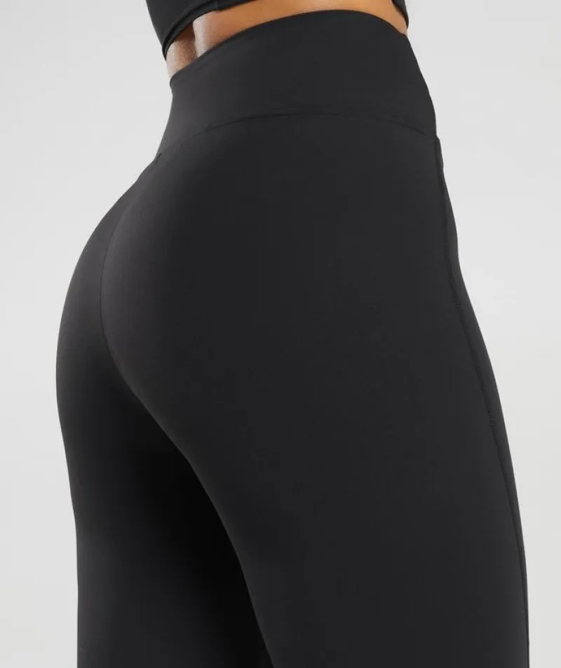 Leggins Gymshark Crossover Flared Leggings Negros | 214378-AIG