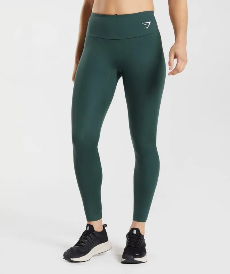 Leggins Gymshark Entrenamiento Leggings Obsidian Verdes | 690284-GCK