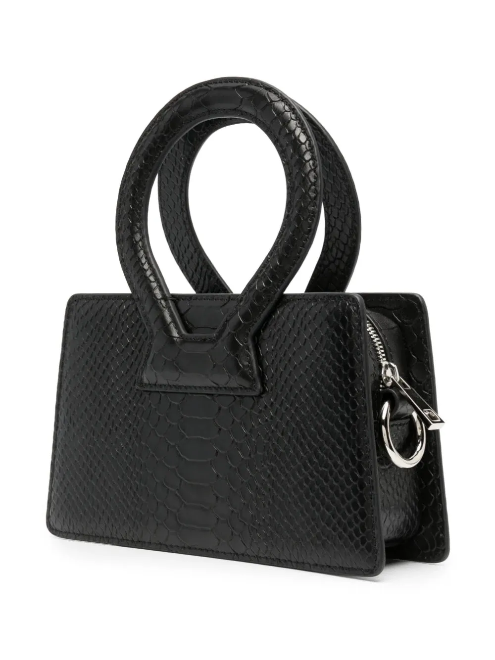 Luar Large Ana Black Python Embossed Large Tote