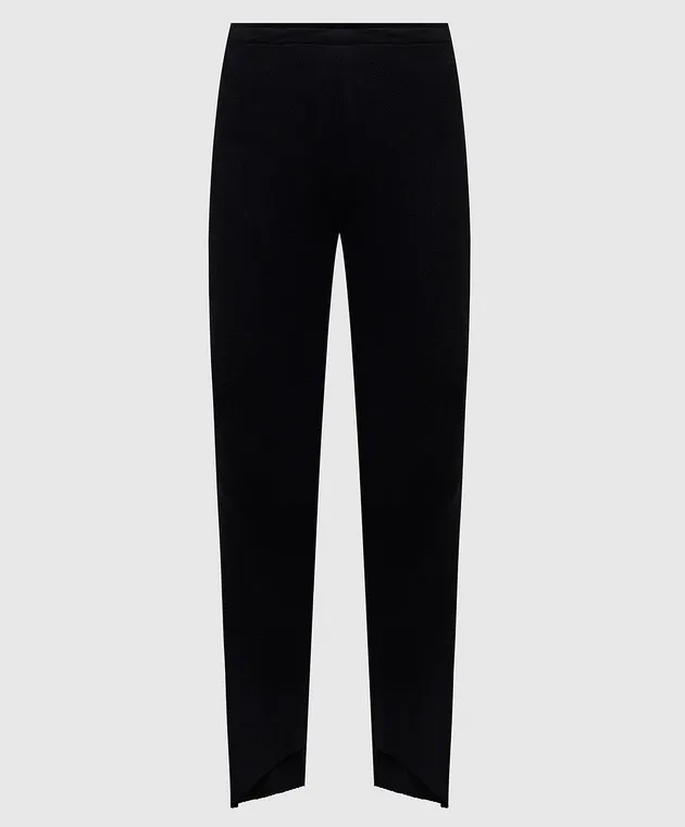 Marc Le Bihan Black leggings with an asymmetrical bottom