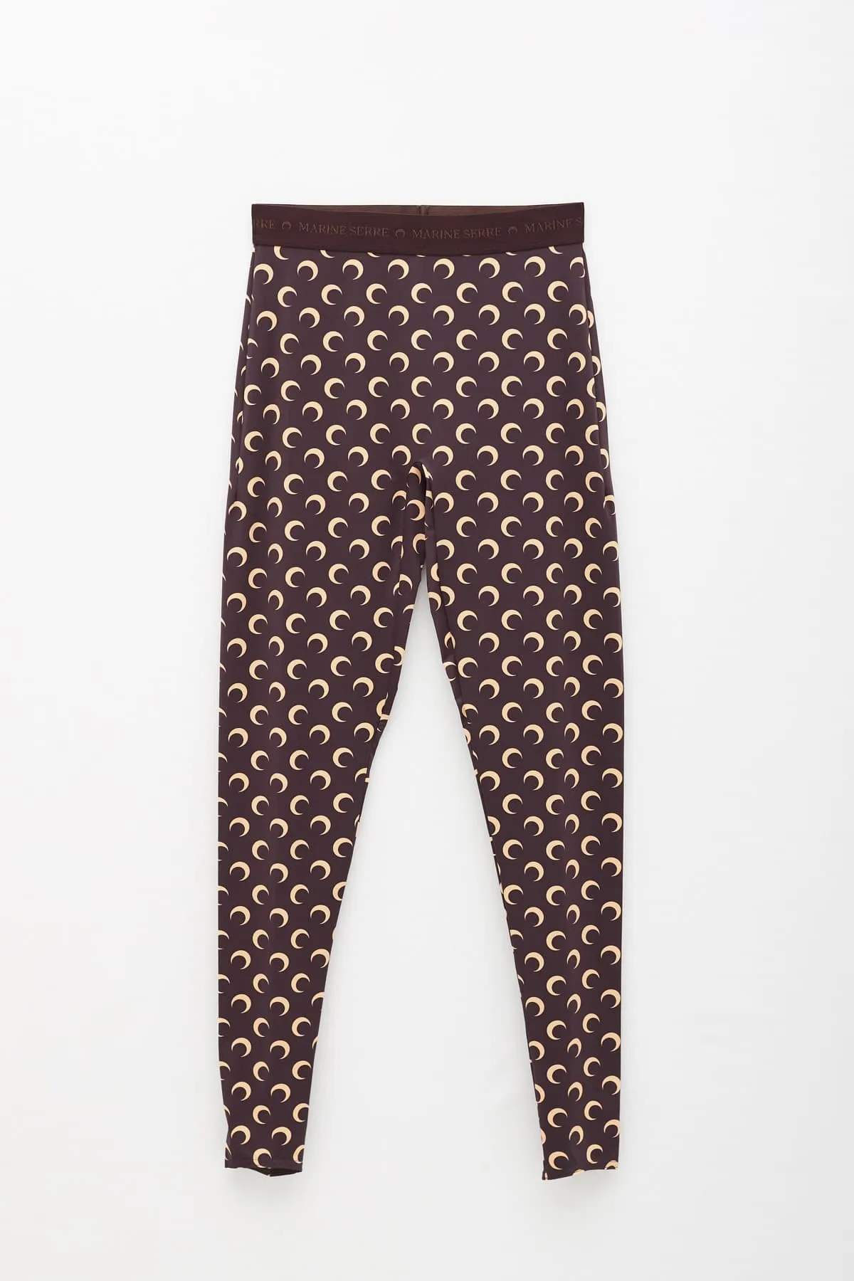 MARINE SERRE BROWN FUSEAUX MOON LEGGINGS