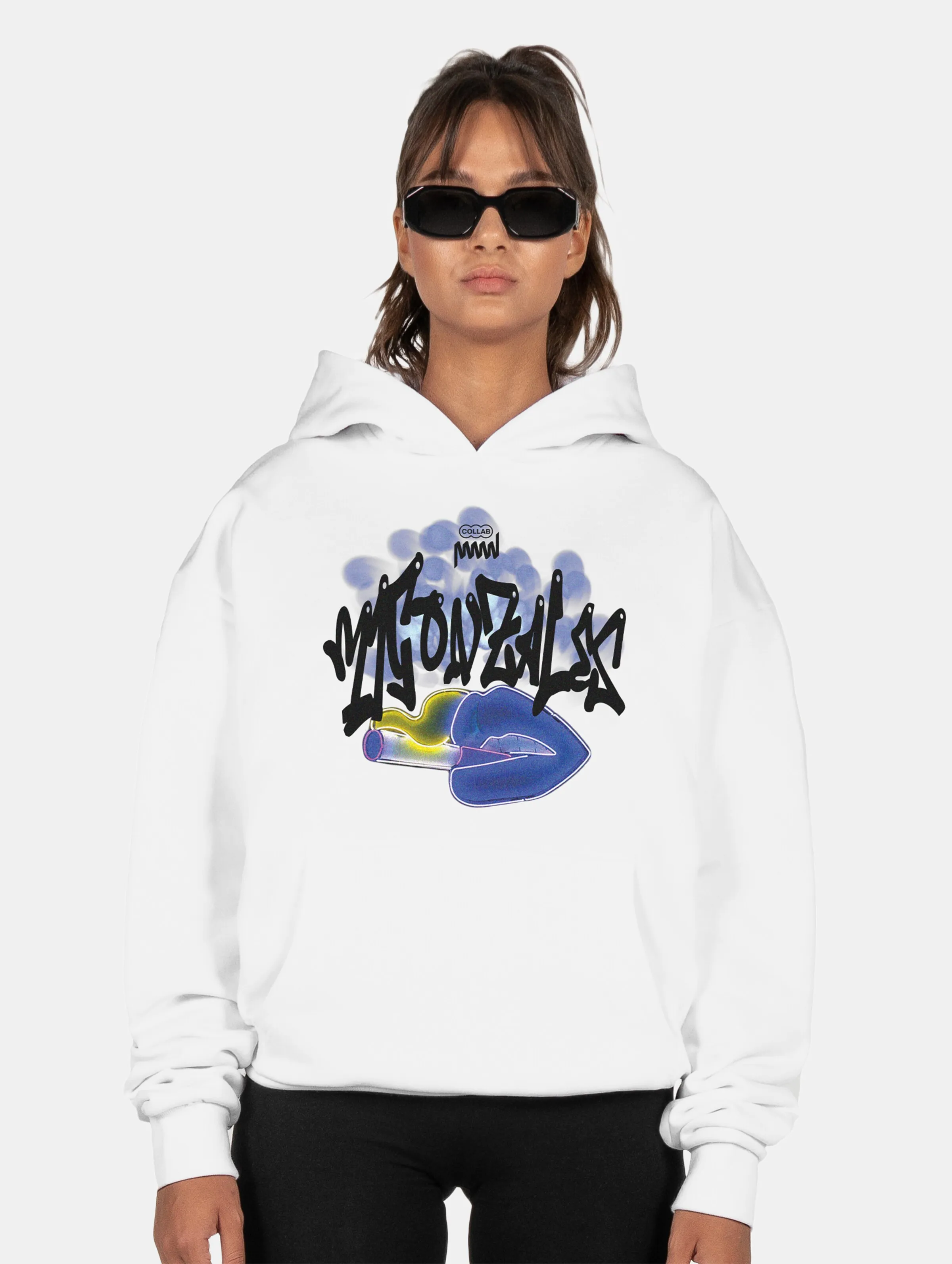 MJ Gonzales Ladies Kiss x Heavy Oversized Hoodies