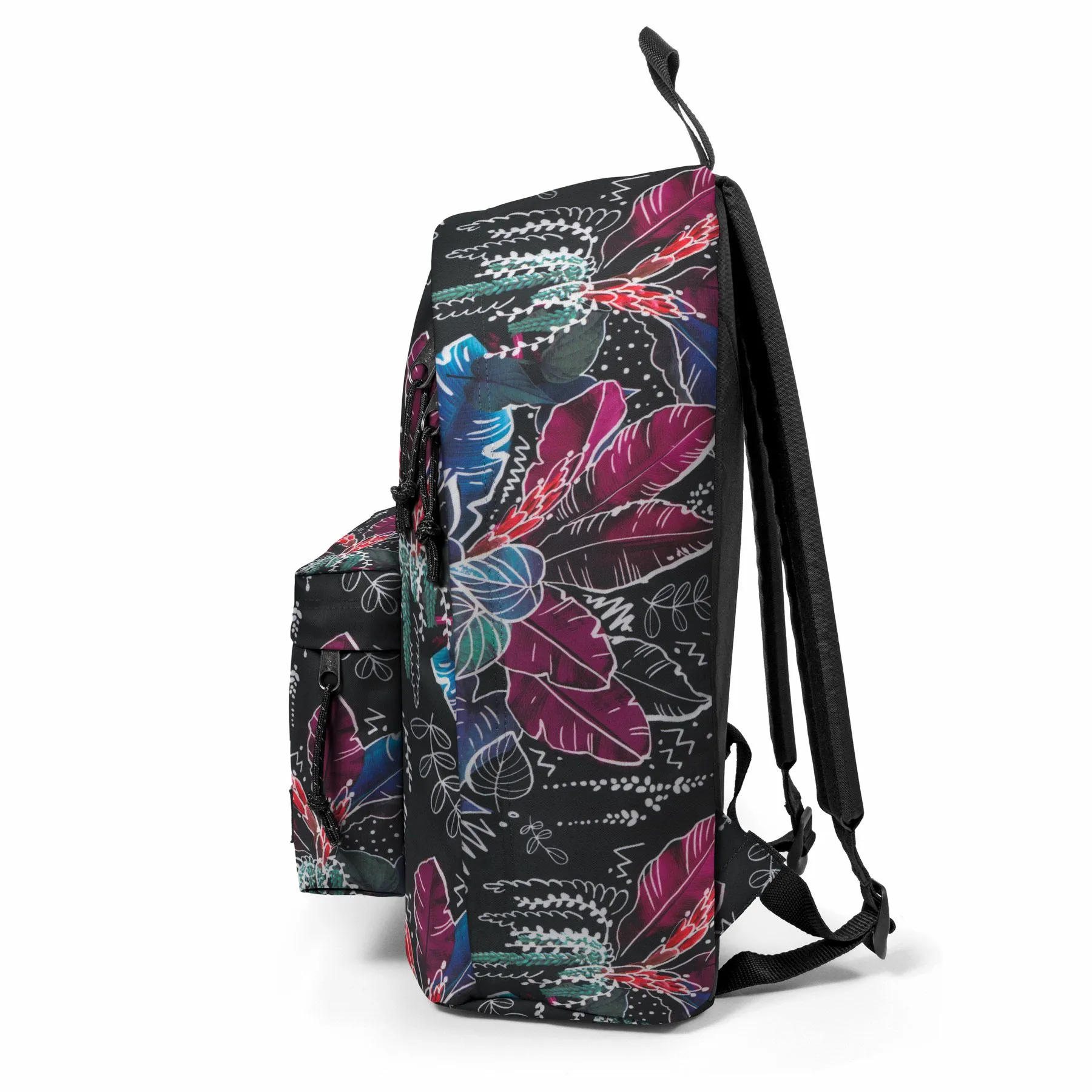 MOCHILA EASTPAK Out Of Office 27 litros con bolsillo ordenador EK767L63 Tropics Black negra flores tropical