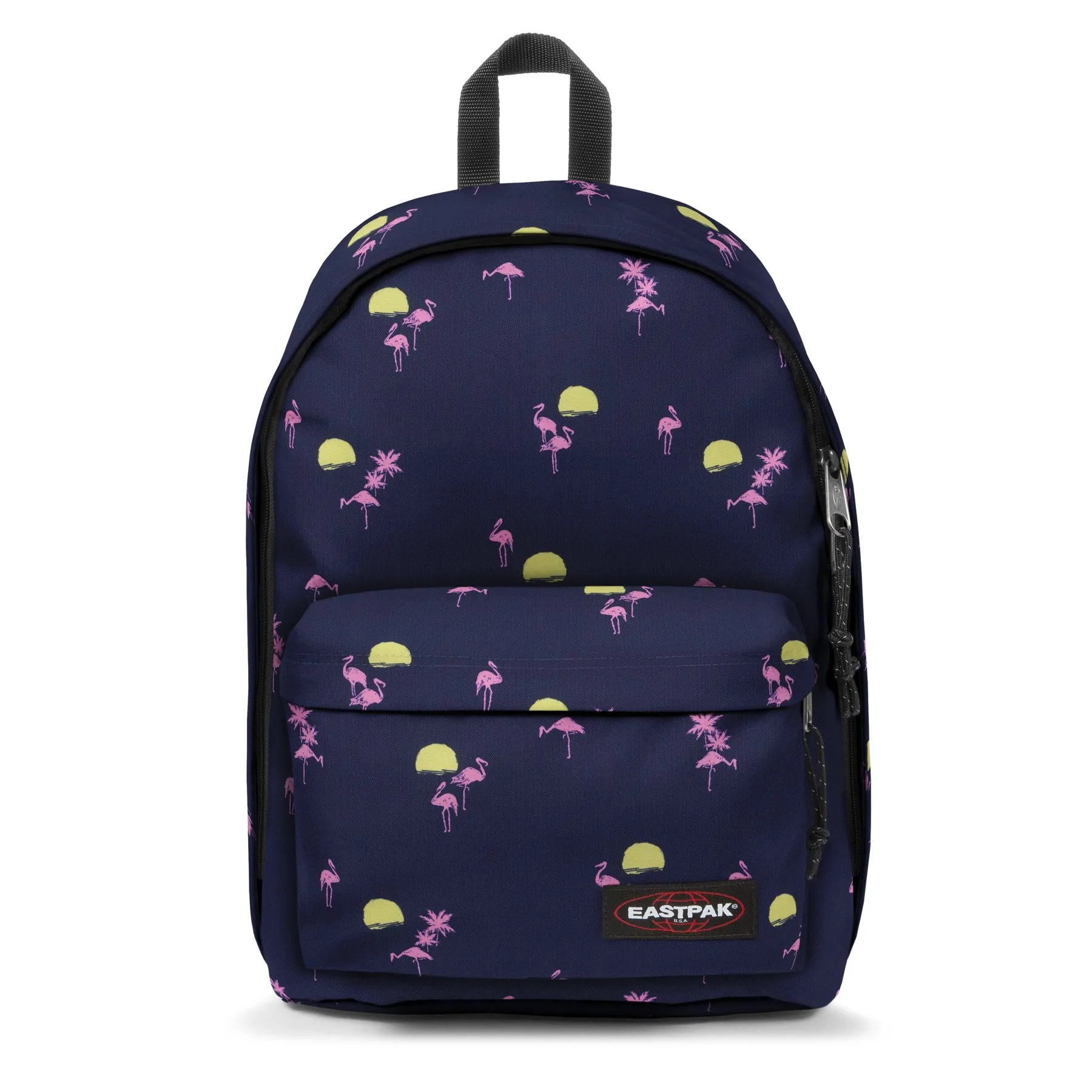 MOCHILA EASTPAK Out Of Office 27 litros con bolsillo ordenador EK767O20 Icons Navy tropical azul pelicanos