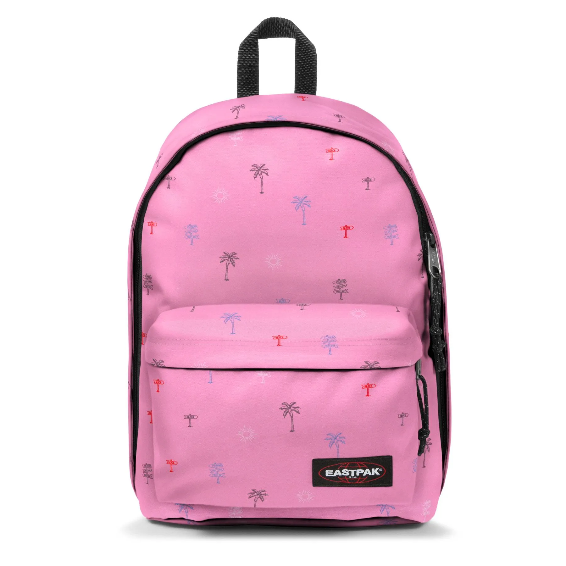 MOCHILA EASTPAK Out Of Office 27 litros con bolsillo ordenador EK767O22 Icons Pink rosa toque tropical