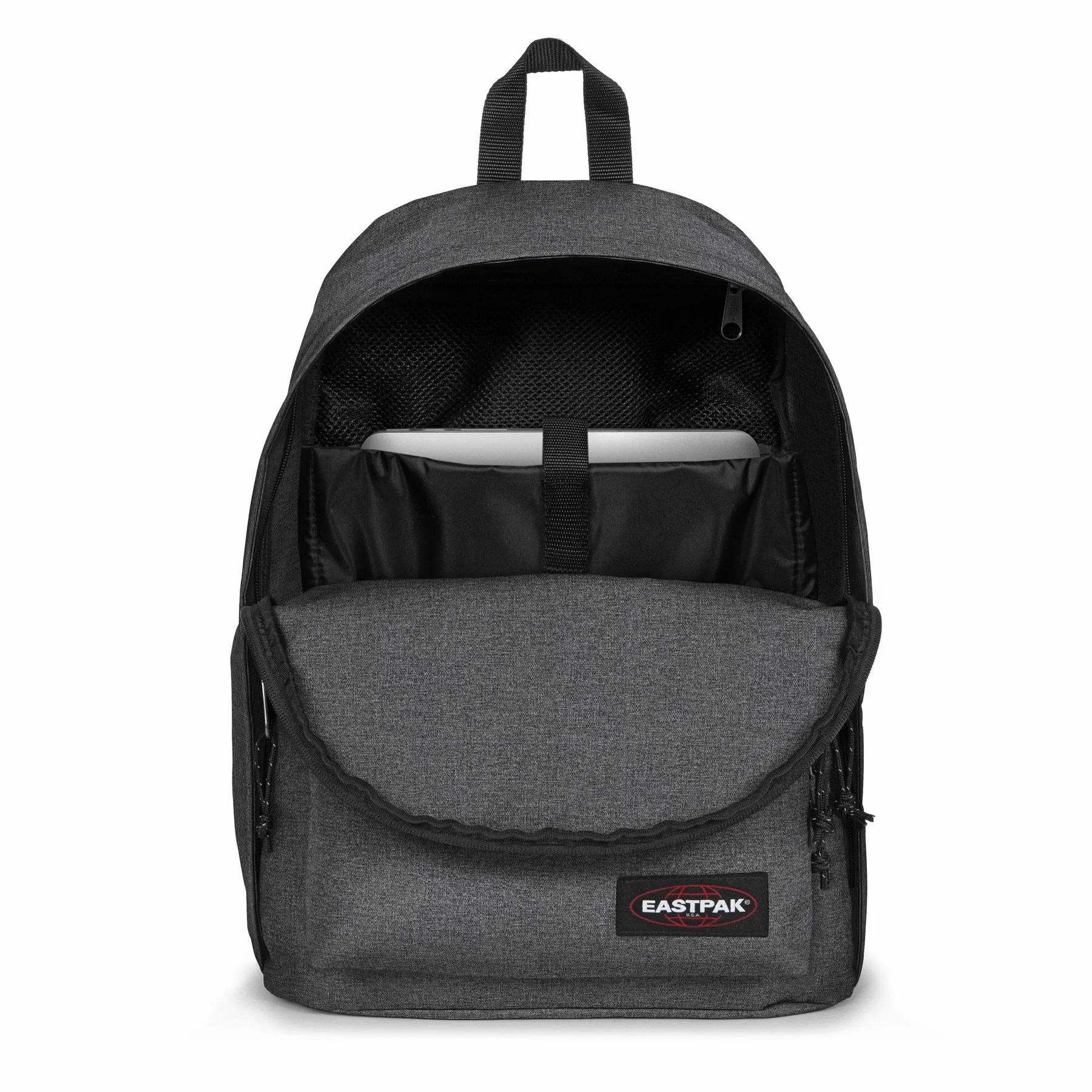 MOCHILA EASTPAK Out Off Office Zippl’R Black denim EK0A5BBJ77h gris oscura efecto tejano