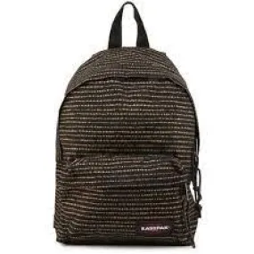 MOCHILA EASTPAK Padded Pak’r® 24 litros EK620 02Y  Twinkle Gold negra linea puntos dorados