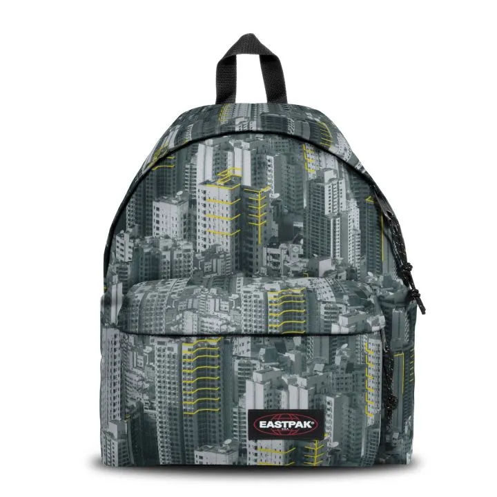 MOCHILA EASTPAK Padded Pak’r® 24 litros EK62063T Urban Yellow edificios gris amarillo