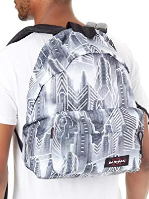 MOCHILA EASTPAK Padded Pak’r® 24 litros EK62064T Urban White gris y blanca edificios