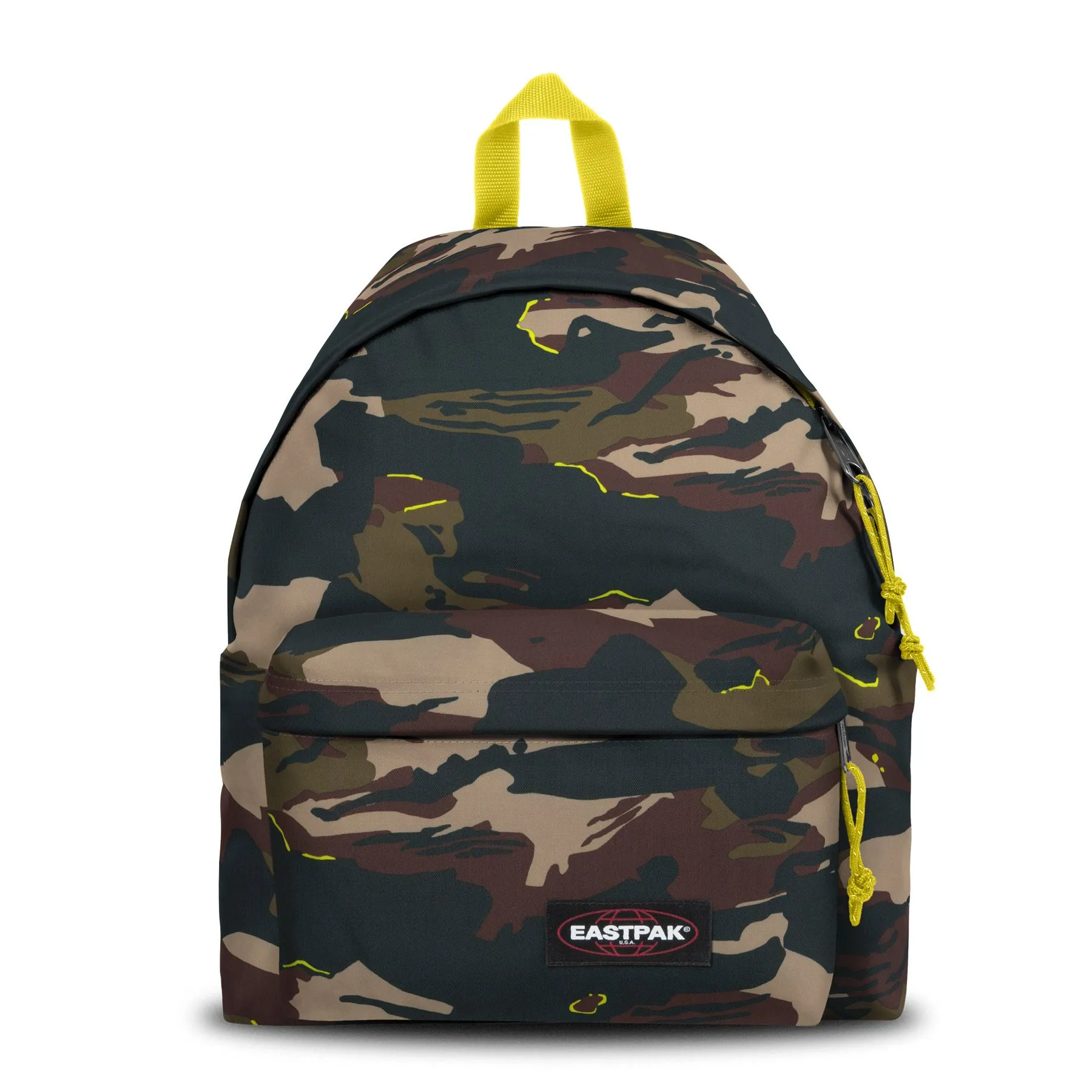 Mochila Eastpak Padded Pak’r® 24 litros EK620K85 Outline Yellow camuflaje detalles amarillos