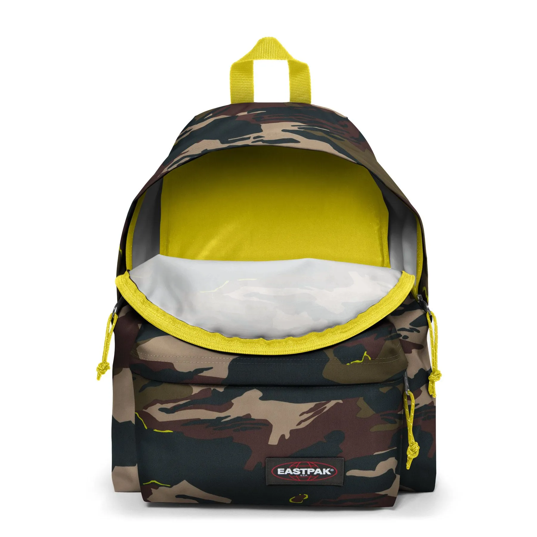 Mochila Eastpak Padded Pak’r® 24 litros EK620K85 Outline Yellow camuflaje detalles amarillos