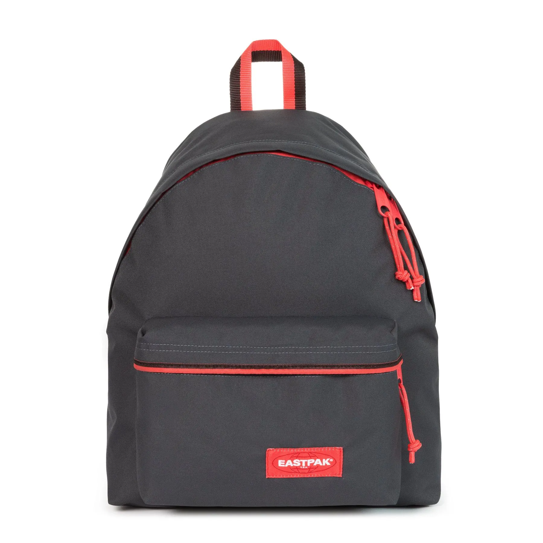 MOCHILA EASTPAK Padded Pak’r® 24 litros EK620O03 Kontrast Peppy gris oscura con detalles rojos