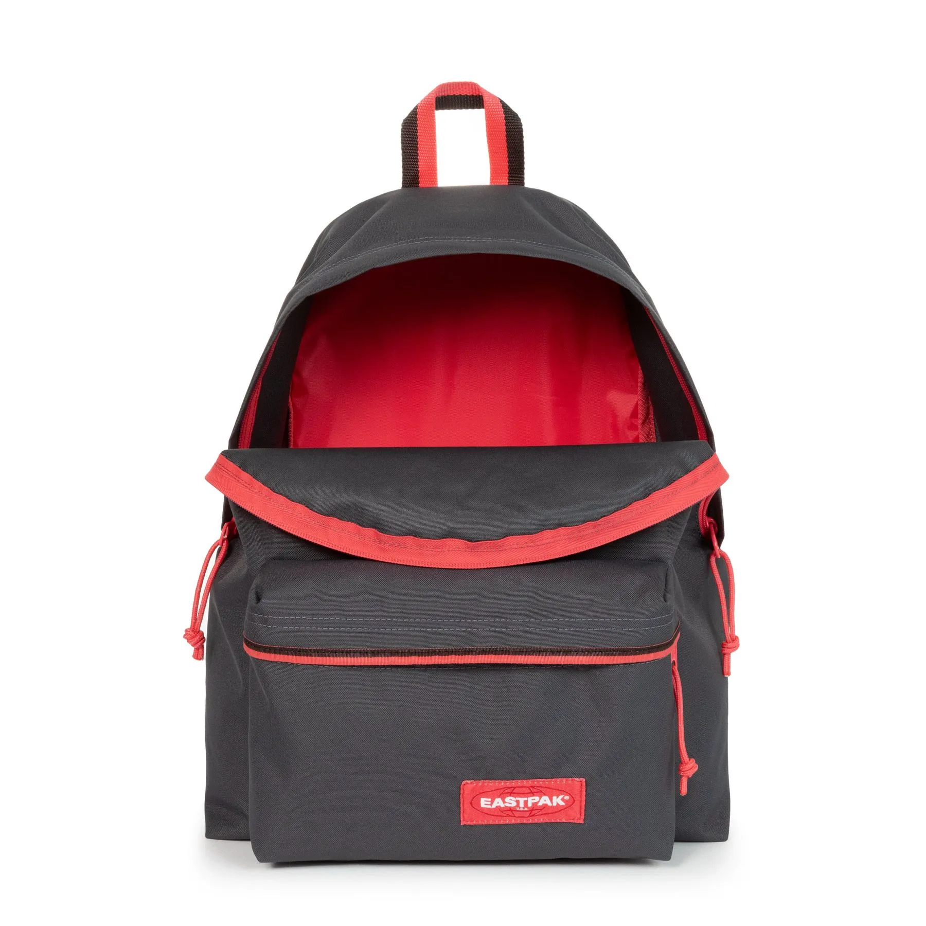 MOCHILA EASTPAK Padded Pak’r® 24 litros EK620O03 Kontrast Peppy gris oscura con detalles rojos