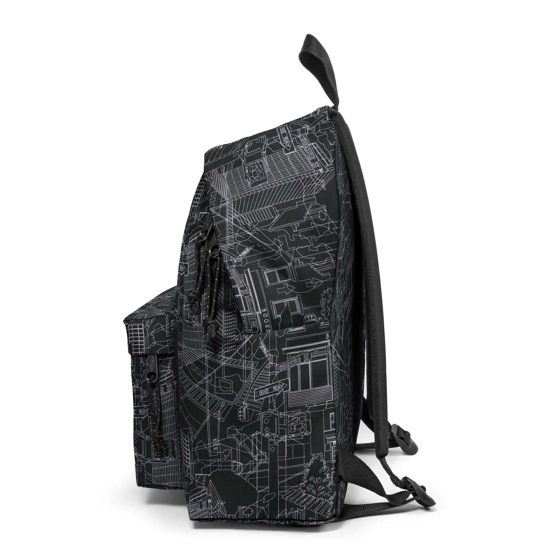 MOCHILA EASTPAK Padded Pak’r® 24l. EK620I87 Master Black negra/blanca paisajes urbanos