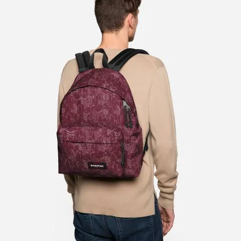 MOCHILA EASTPAK Padded Pak’r® EK620_26Q MERLOT BLOCKS Edificios granate