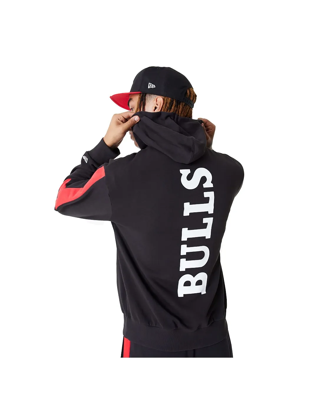 NEW ERA NBA HOODY CHICAGO BULLS BLK/FDR