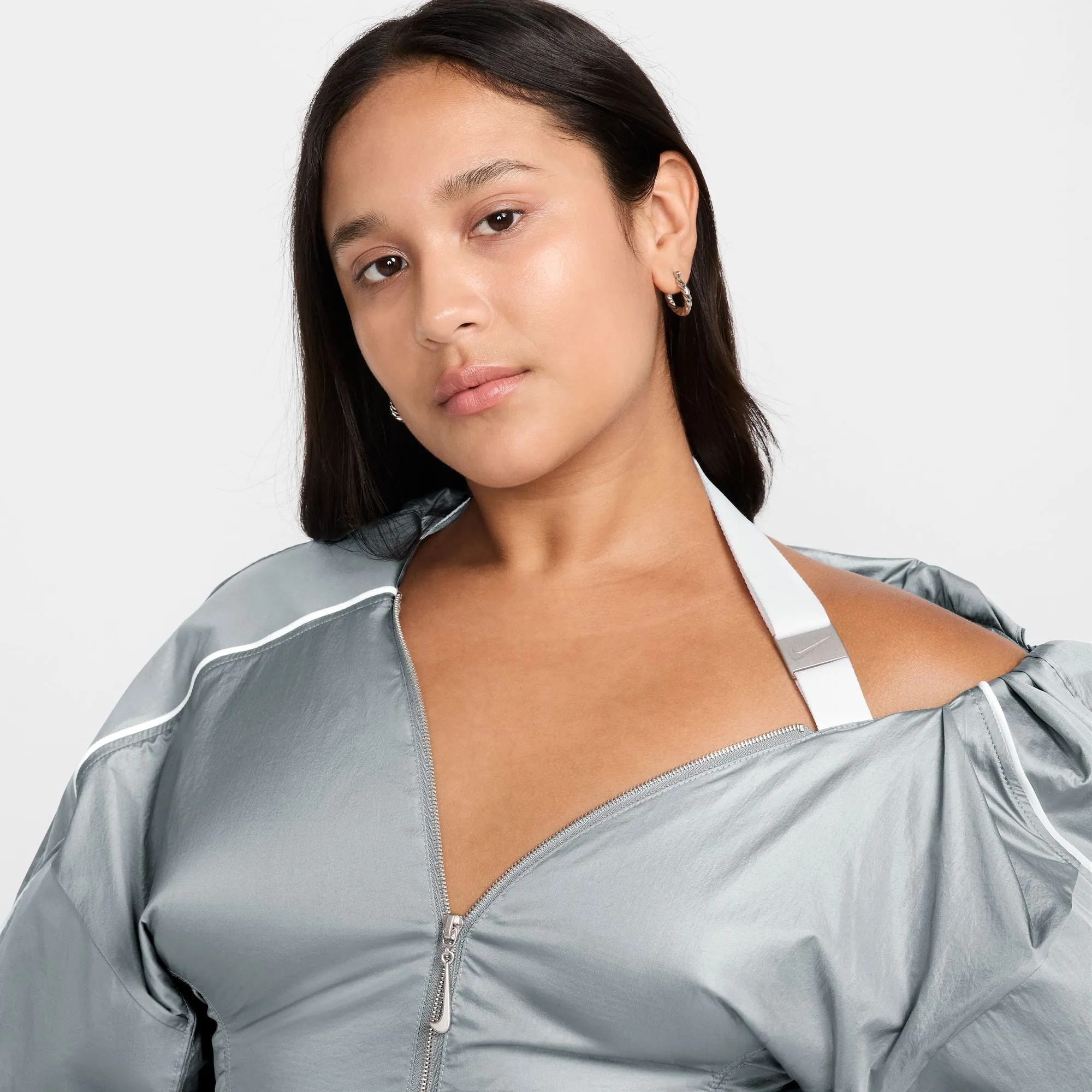 Nike X Jacquemus Women Track Jacket Particle Grey/White