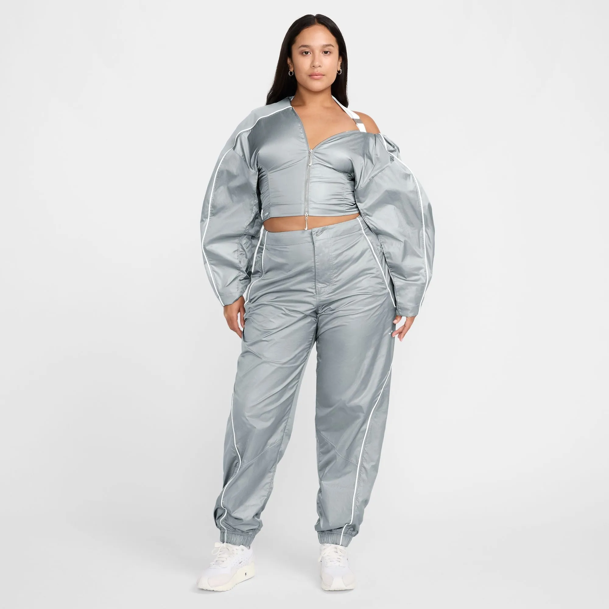 Nike X Jacquemus Women Track Jacket Particle Grey/White