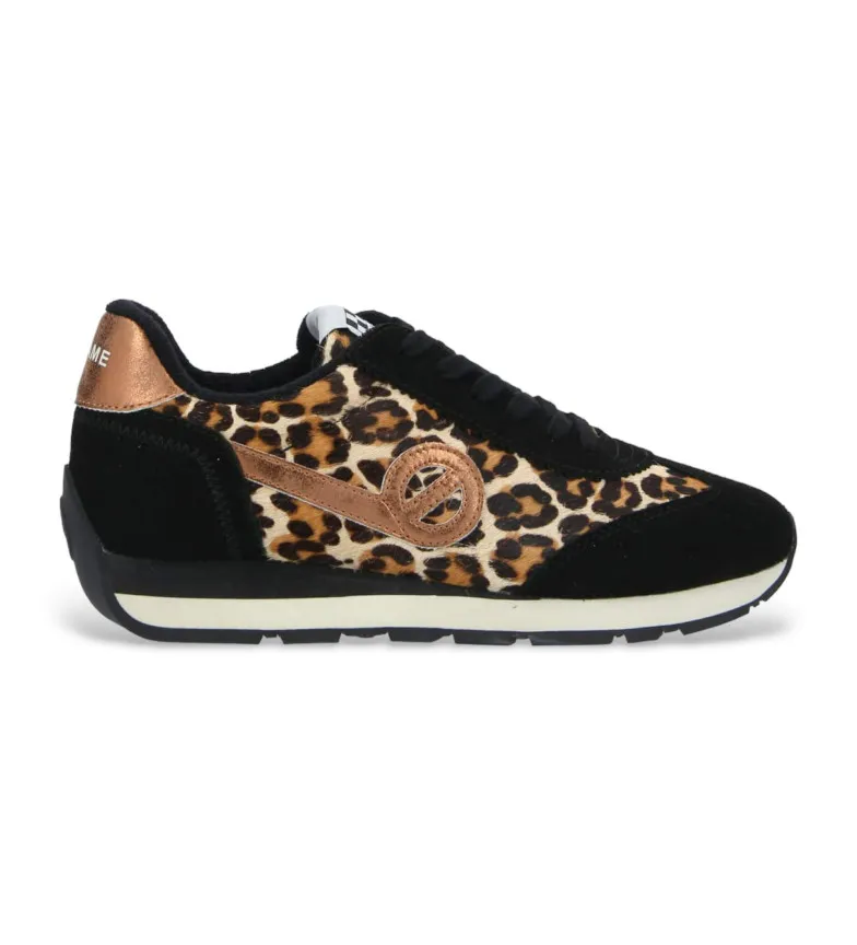 NO NAME ZAPATILLAS CITY RUN JOGGER  NEGRO, ANIMALPRINT