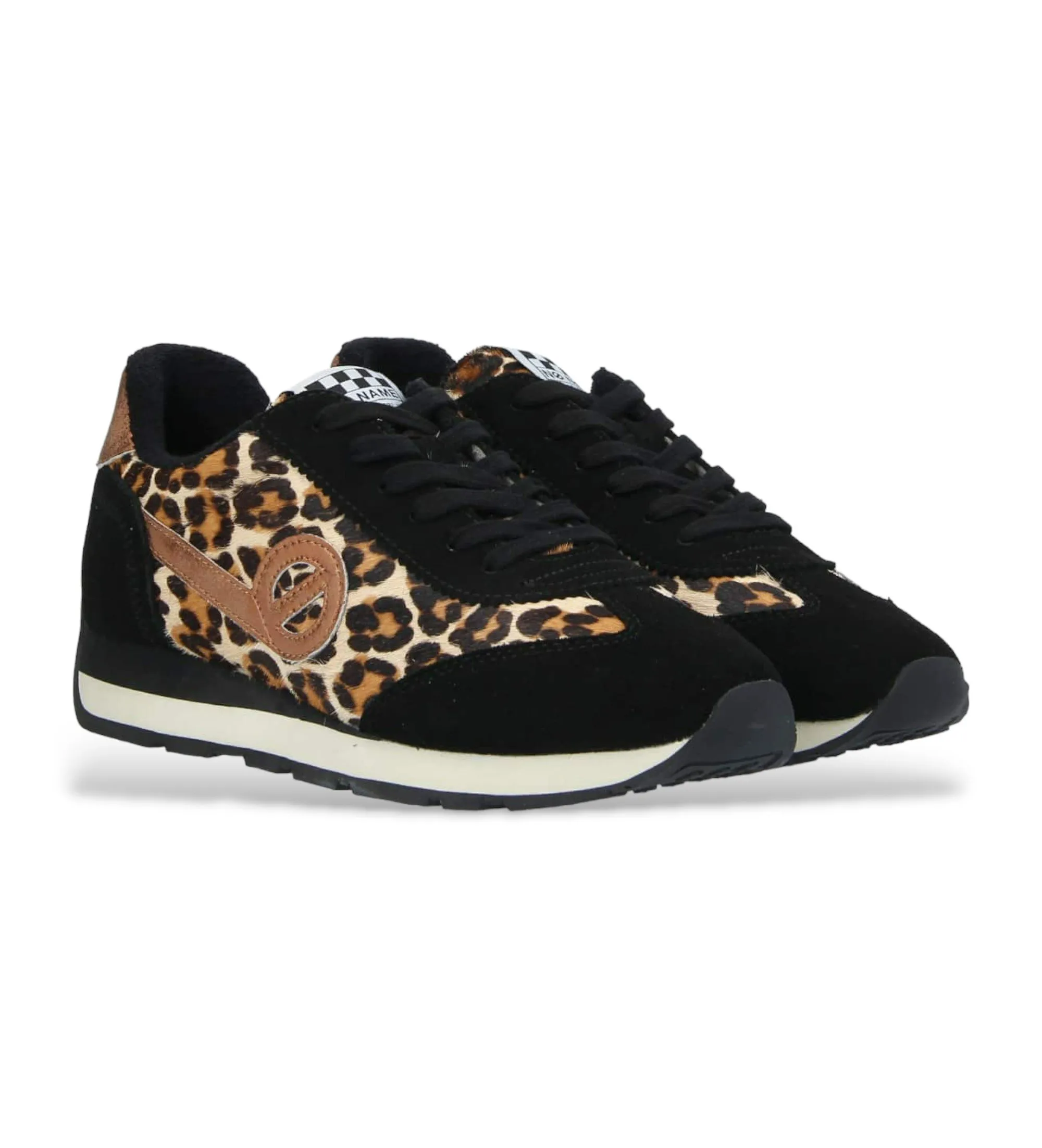 NO NAME ZAPATILLAS CITY RUN JOGGER  NEGRO, ANIMALPRINT