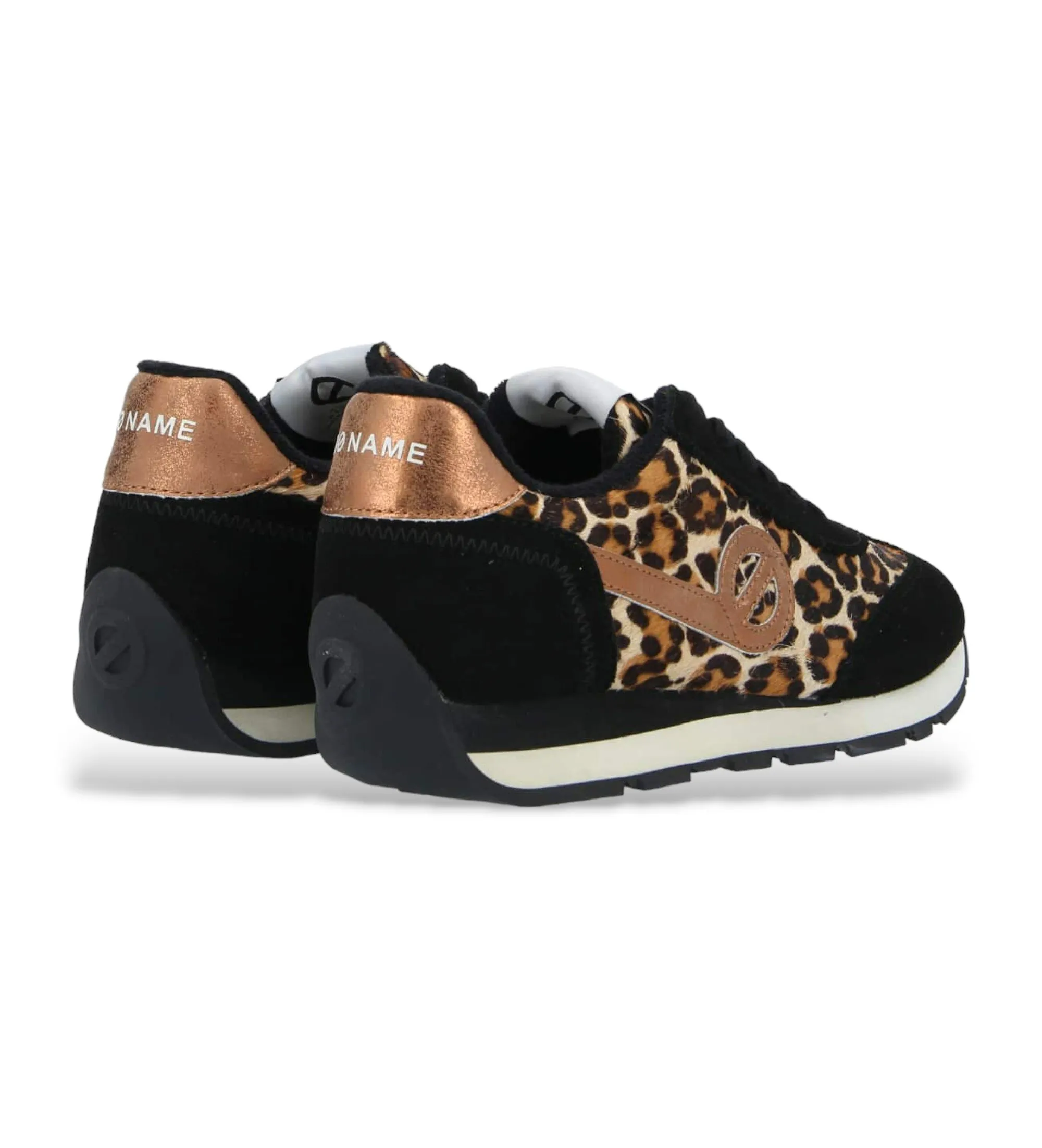 NO NAME ZAPATILLAS CITY RUN JOGGER  NEGRO, ANIMALPRINT