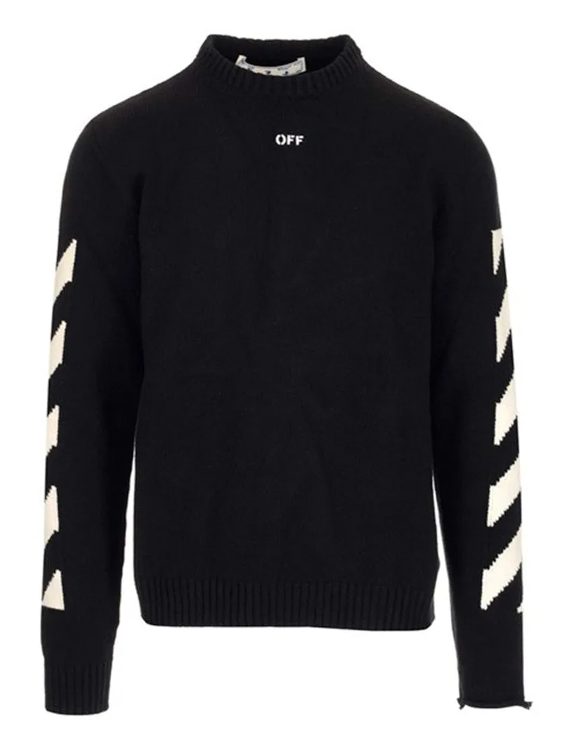 Off-White Diagonal Crewneck Sweater