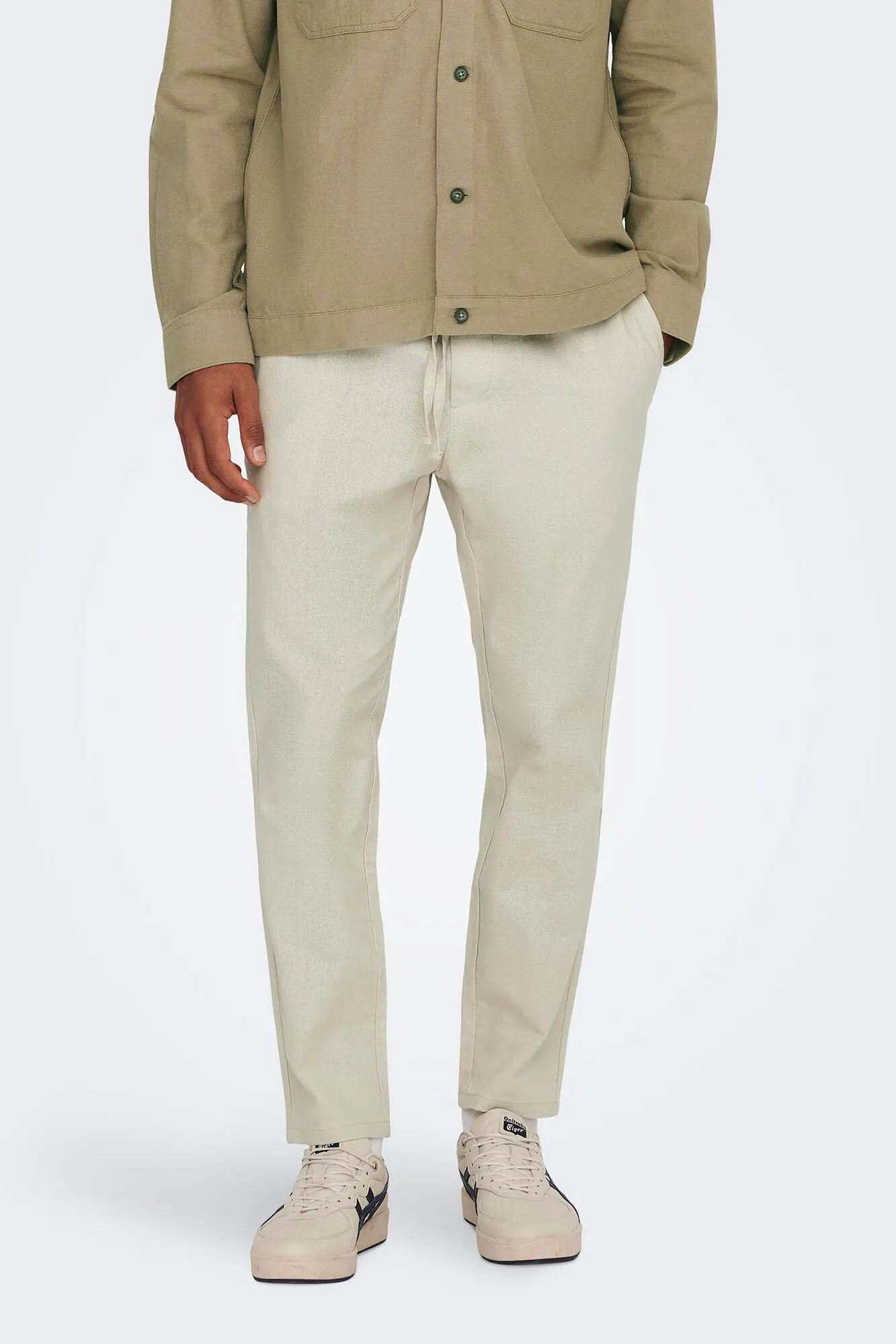 Only & Sons Pantalón jogger con lino