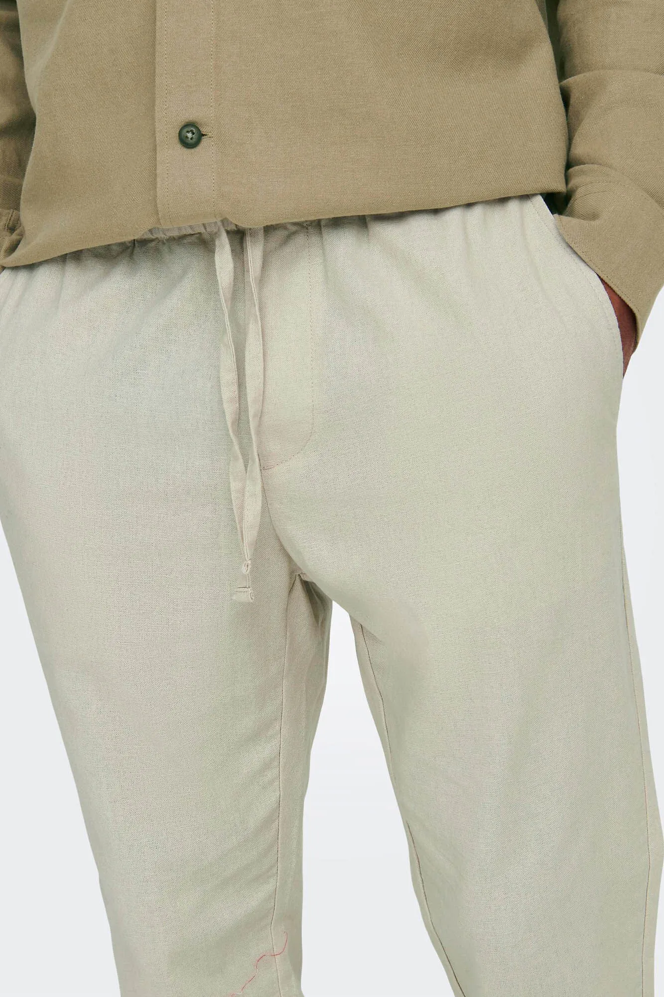 Only & Sons Pantalón jogger con lino