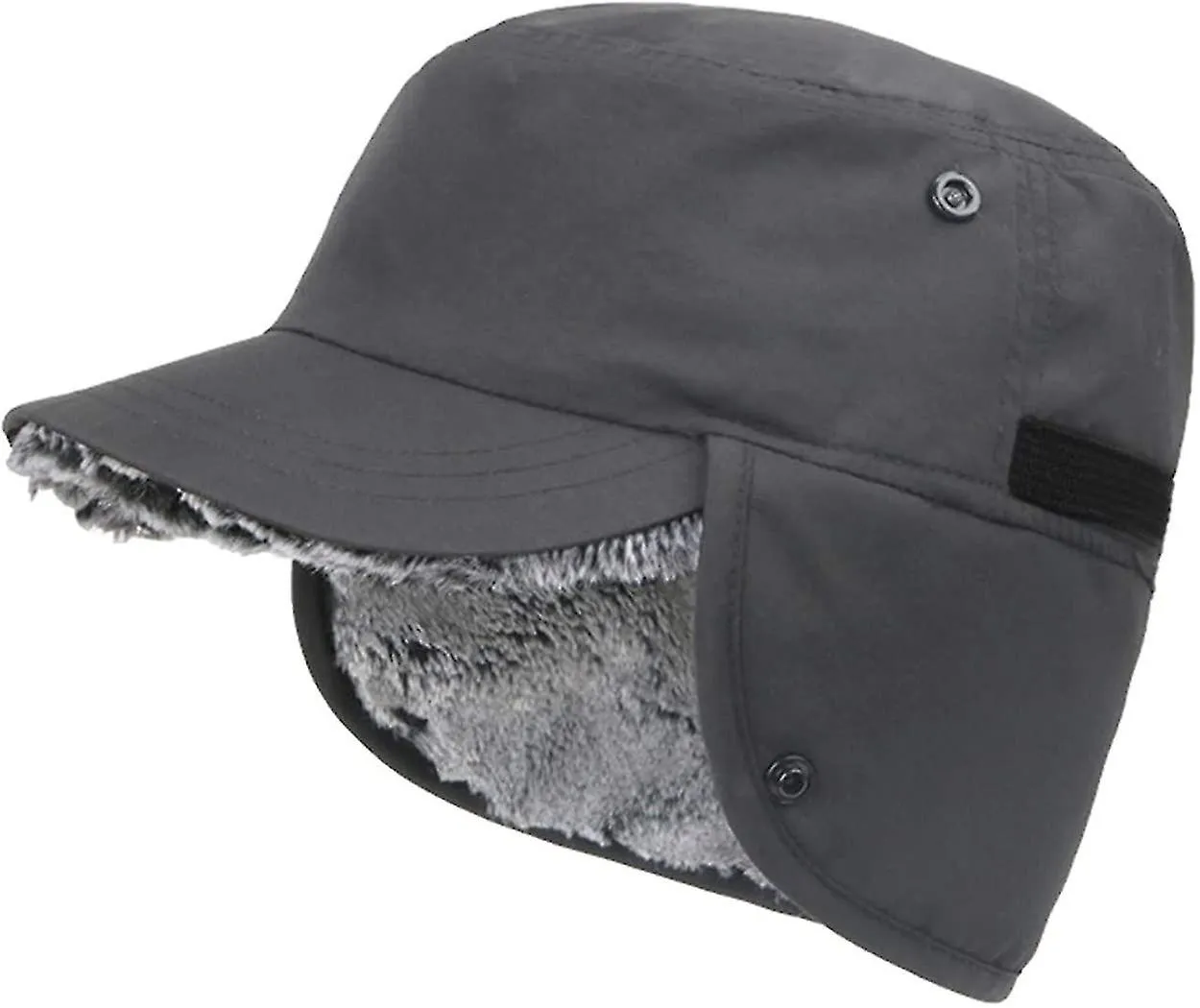 Outdoor Men's Winter Baseball Cap With Visor Warm Earflap Hat Trapper Hunting Hat