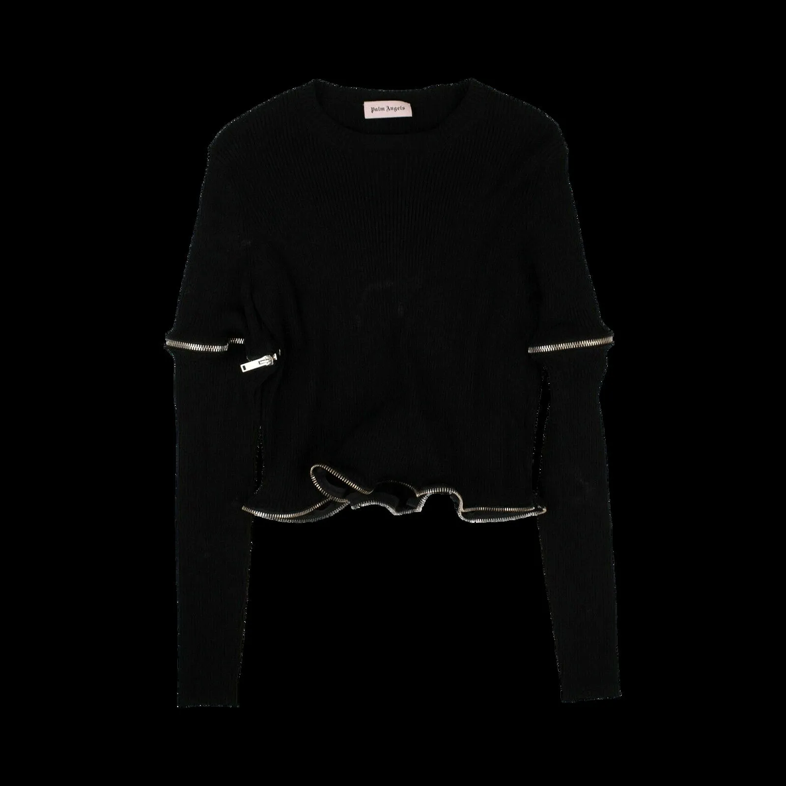 Palm Angels Zipped Rouche Sweater