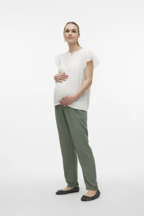 Pantalón fluído de tiro bajo maternity 