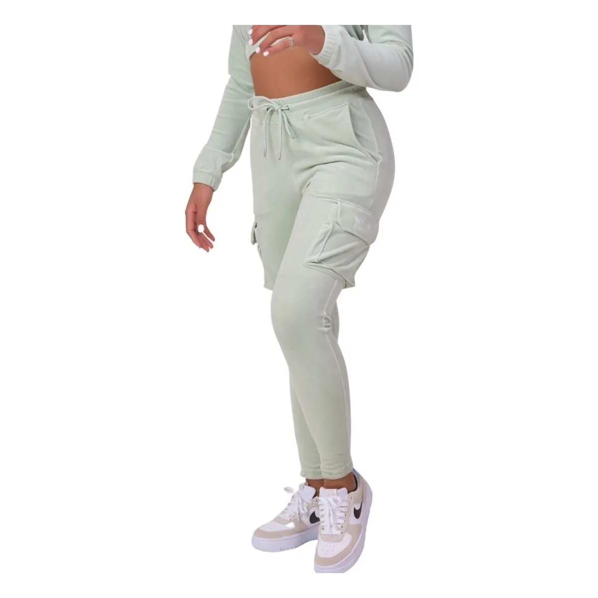 Pantalon  Cargo de Terciopelo Verde