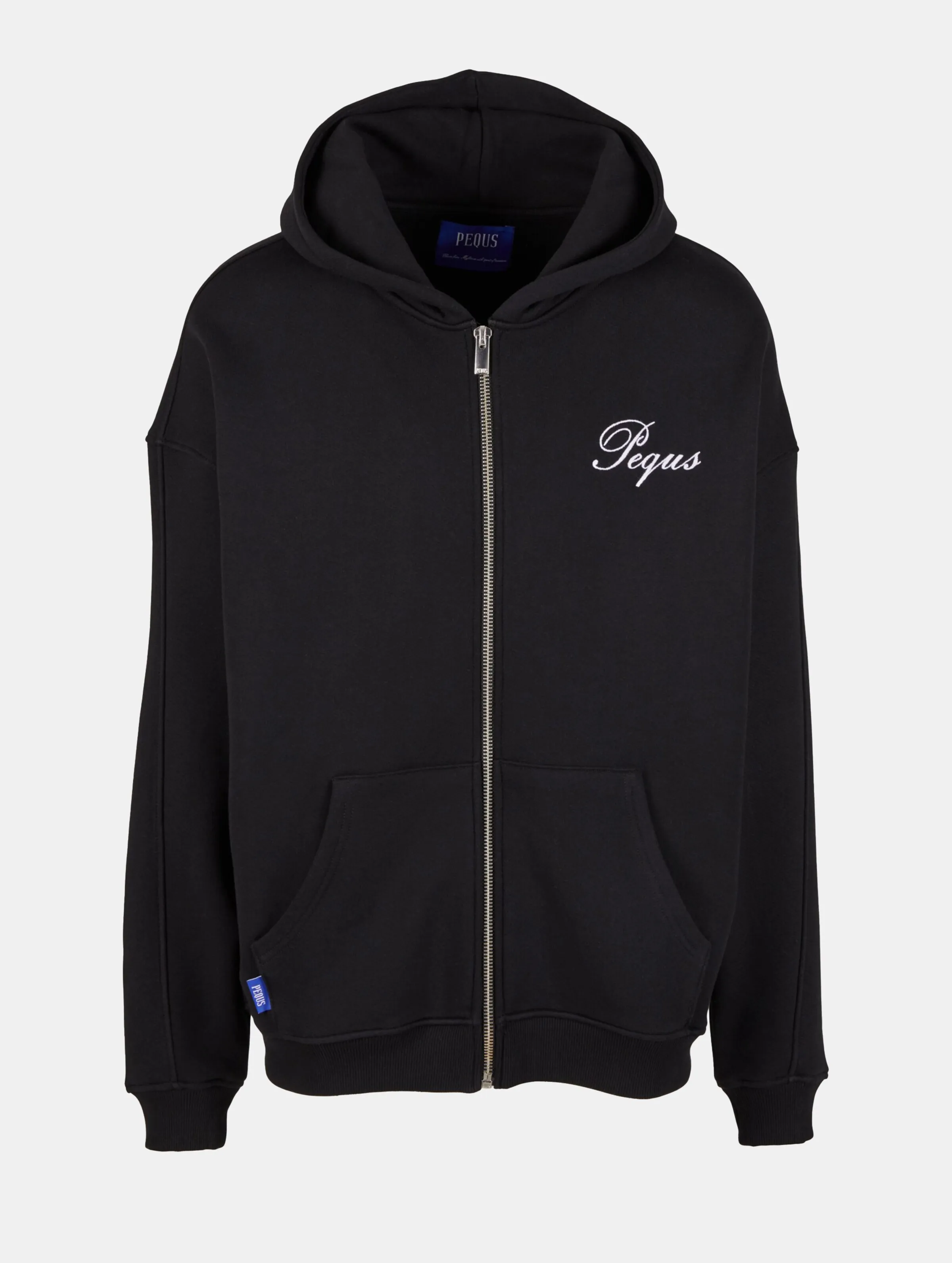 PEQUS PEQUS Handwritten Logo Zip Hoodies