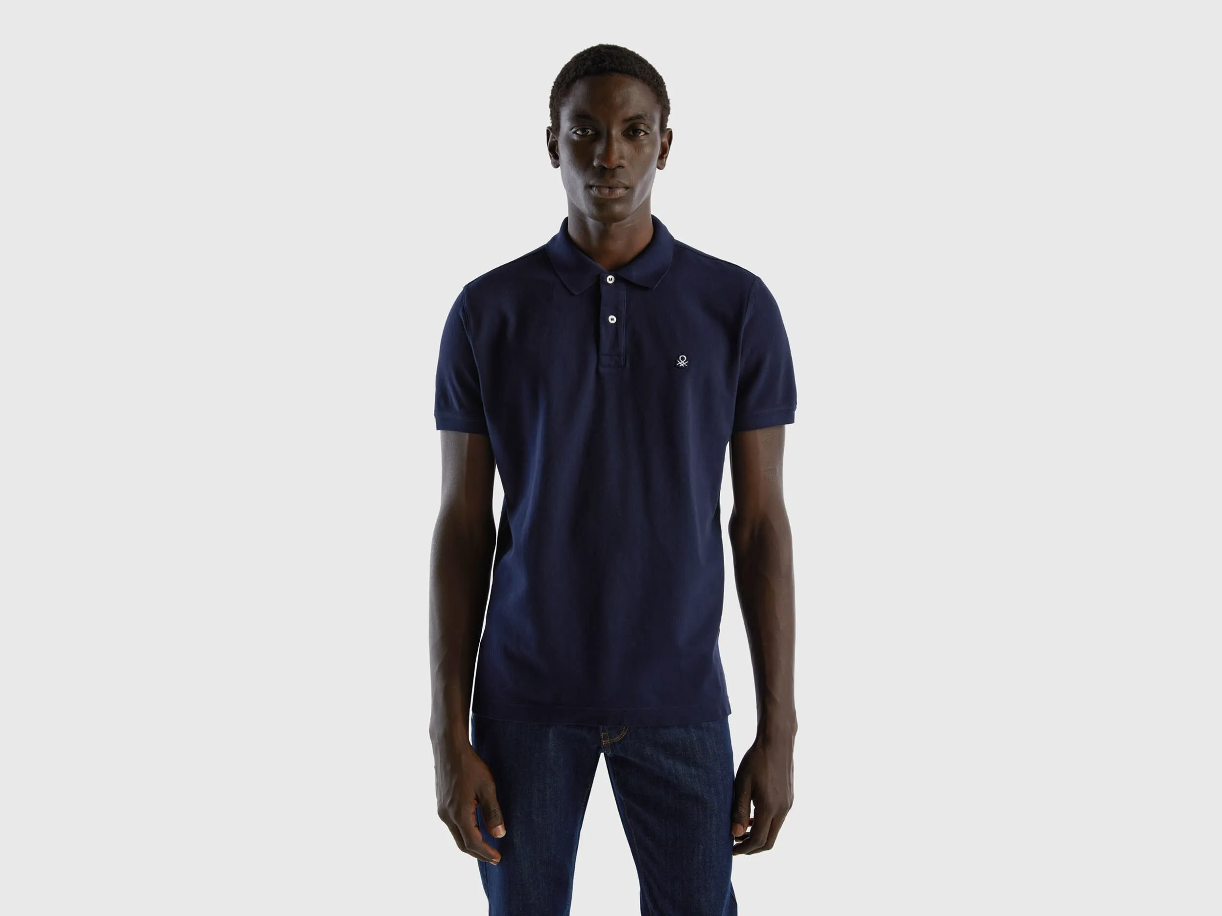 Polo azul oscuro regular fit