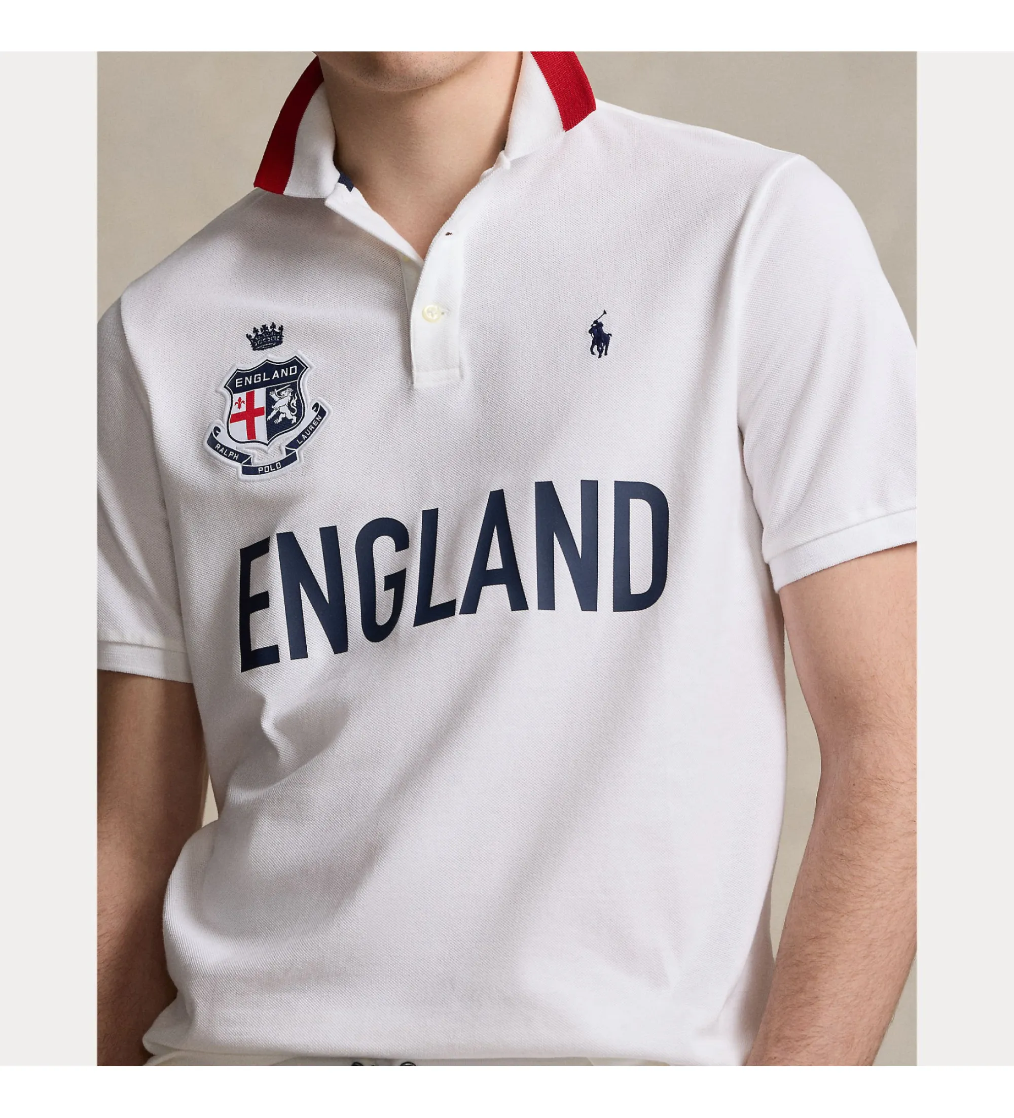 Polo Classic Fit Inglaterra blanco