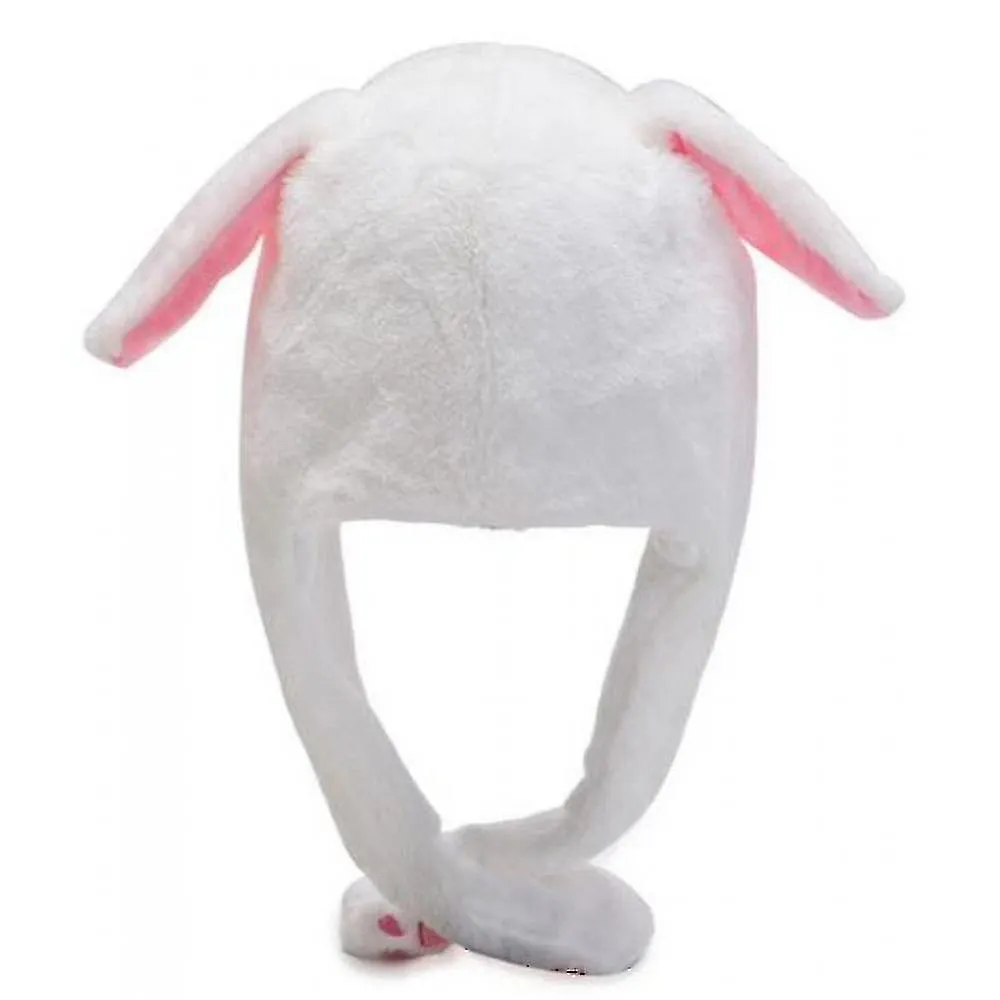 Rabbit Hat Ear Moving Jumping Hat Funny Bunny Plush Hat Cap