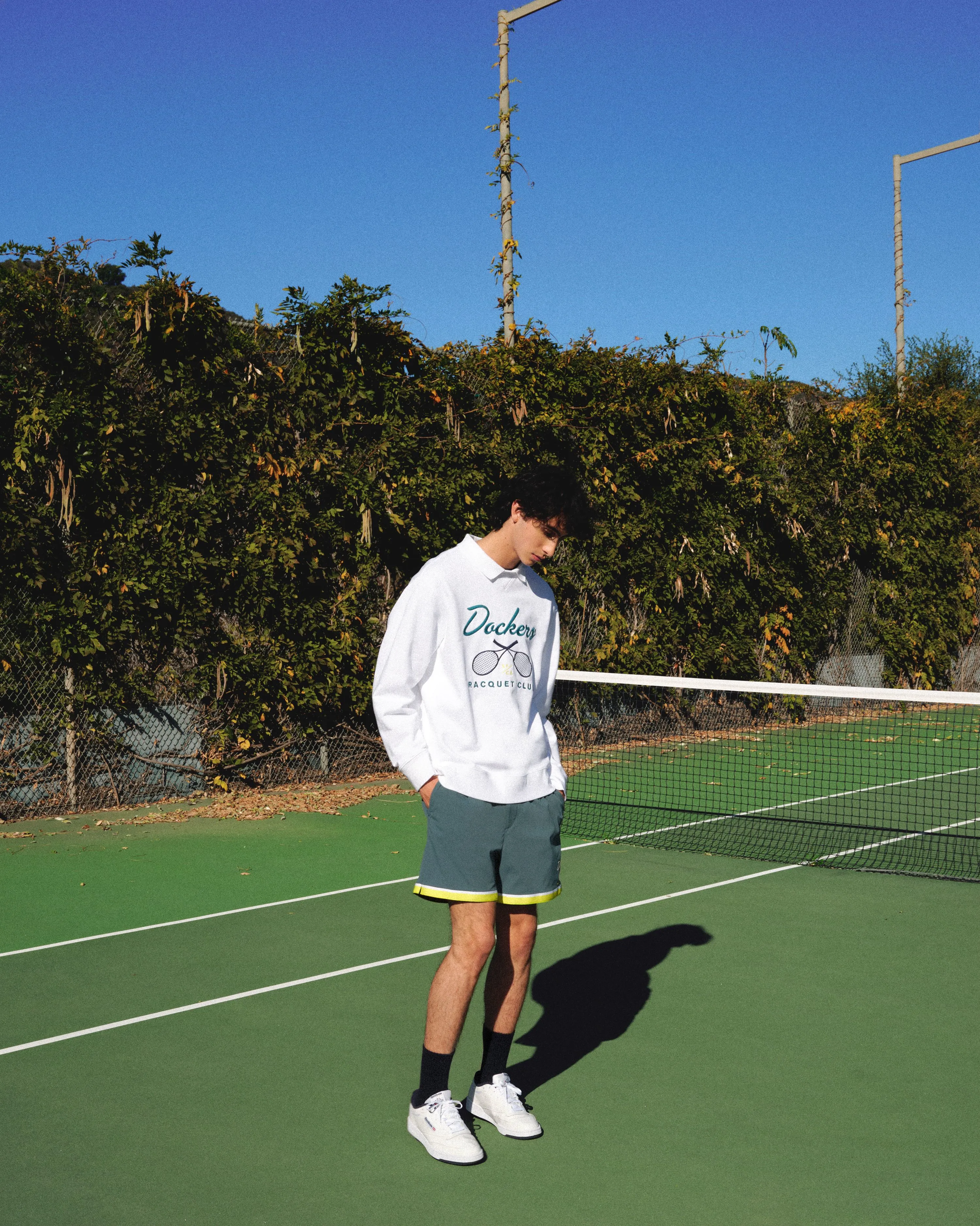 Racquet Club Collared Sweatshirt, Relaxed Fit