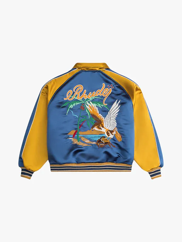 Rhude Palm Eagles Souvenier Jacket Navy/Mustard Yellow