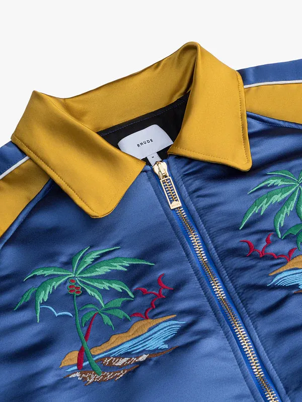 Rhude Palm Eagles Souvenier Jacket Navy/Mustard Yellow