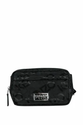 Riñonera negra monograma con logo kenzo utility