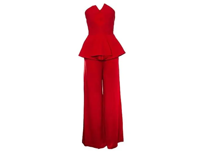 Roland Mouret, Mono rojo palabra de honor con peplum Roja 