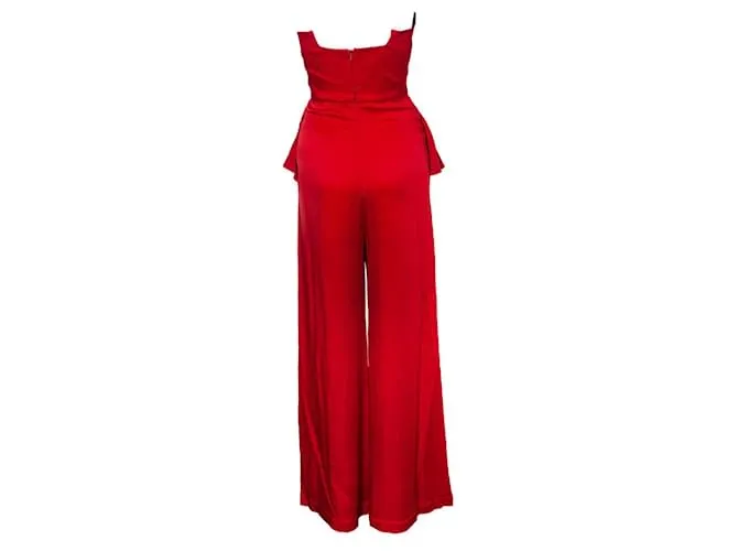 Roland Mouret, Mono rojo palabra de honor con peplum Roja 