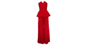 Roland Mouret, Mono rojo palabra de honor con peplum Roja 