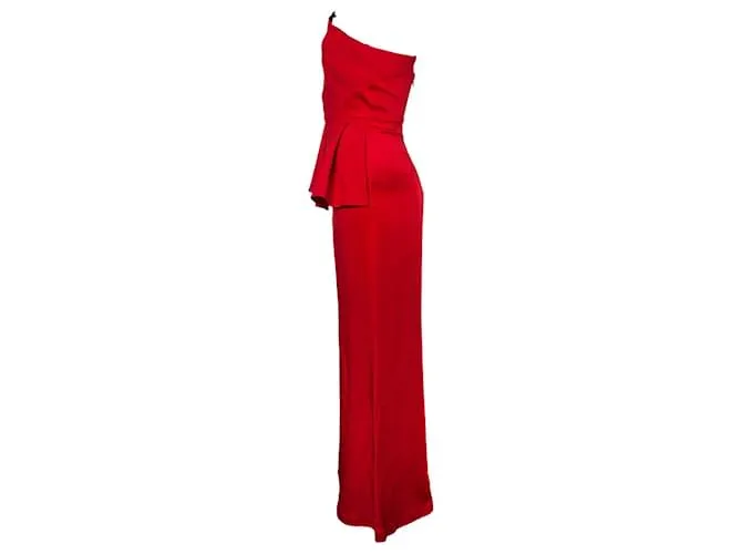 Roland Mouret, Mono rojo palabra de honor con peplum Roja 