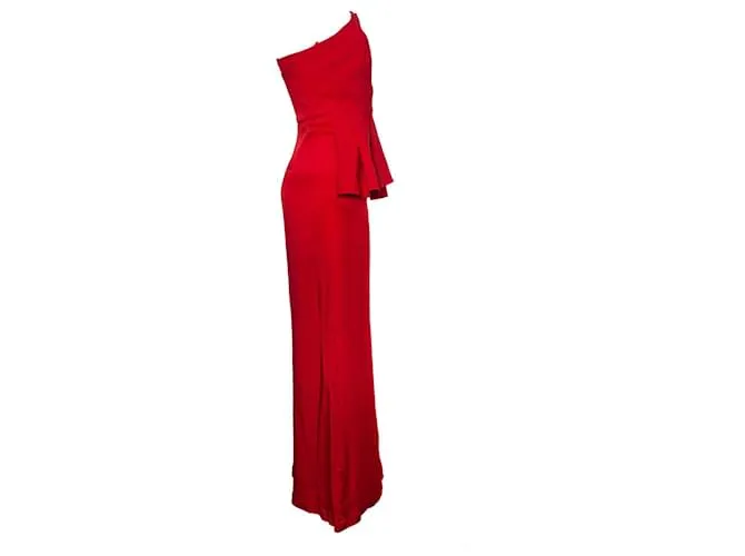 Roland Mouret, Mono rojo palabra de honor con peplum Roja 